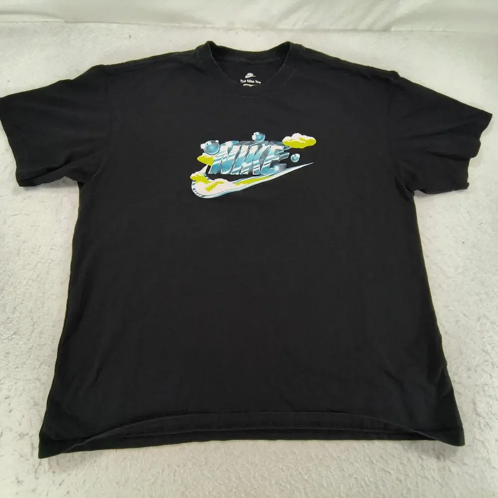Nike Tee Short Sleeve Casual Crew Neck Shirt Mens Size Extra Large XL Black